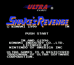 Snake's Revenge title screenshot